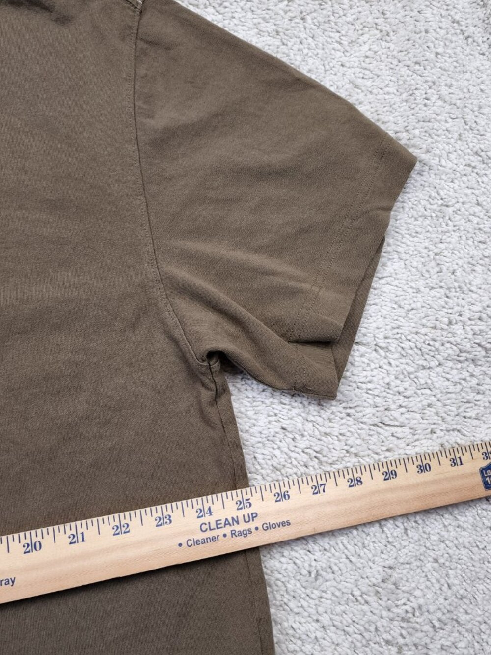 Everlane Organic Cotton Crew Neck T-Shirt Men XL Brown Green Short Sleeve Tee - Picture 4 of 6